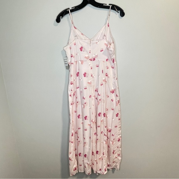 BP Nordstrom Floral Cami Midi Dress Pink Small Textile Floral - Picture 9 of 9